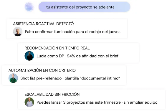 Asistencia proactiva de KAMI AI con recomendaciones en tiempo real en PLAY /Platform