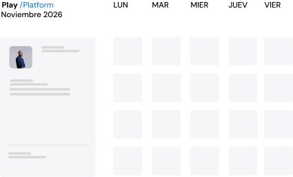 Calendario unificado de producción en PLAY /Platform