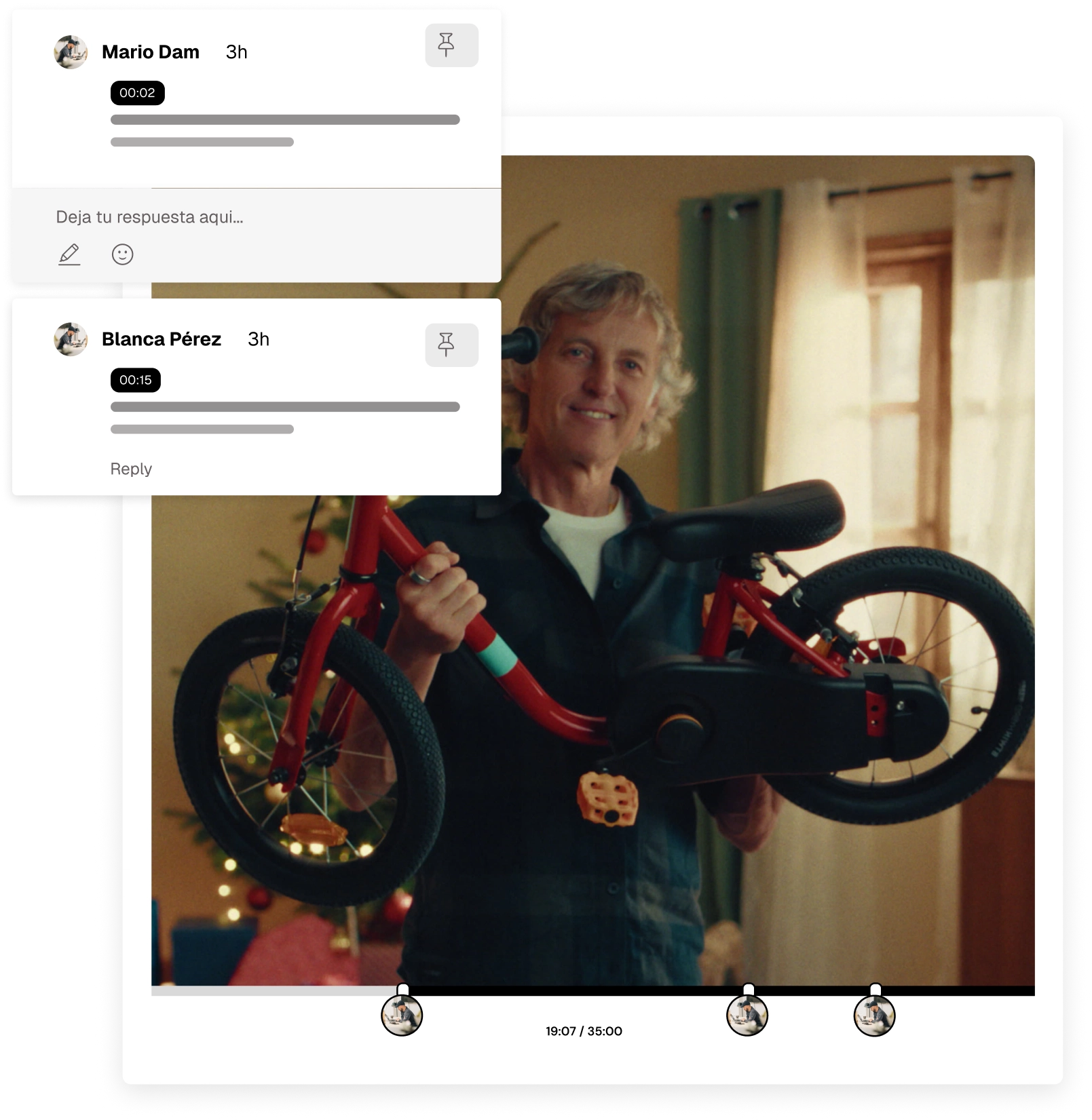 Integrated feedback and comments on content in PLAY /Platform