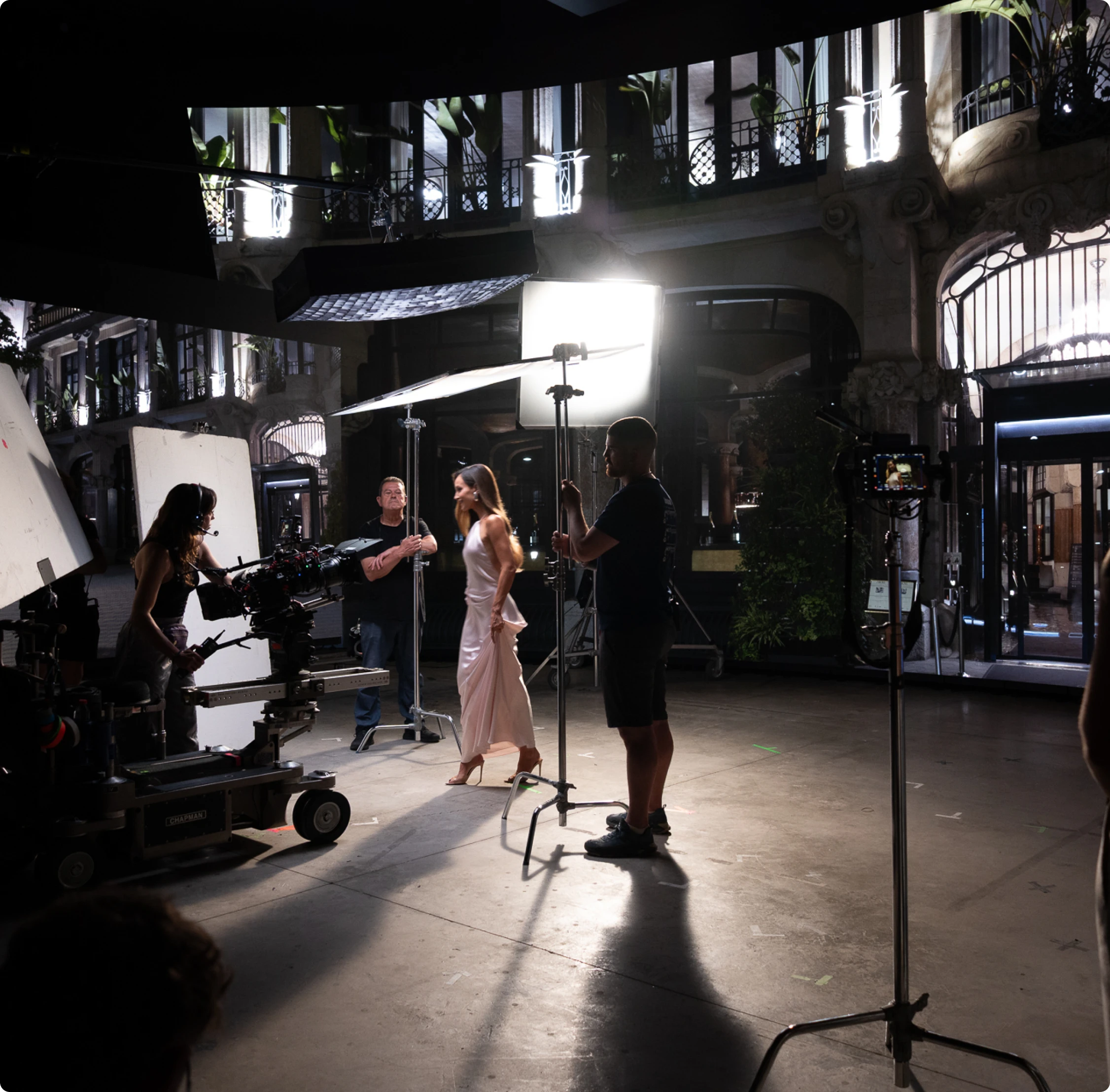 PLAY team during a shoot with professional lighting and camera.